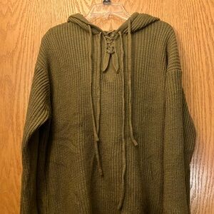 NWOT brown hooded sweater